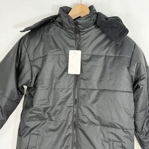 Revess Black Puffer Winter Coat Hooded Men Size 8 Small NWT